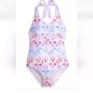 Disney Pastel Rainbow Character Halter One-Piece Swimsuit - Pink